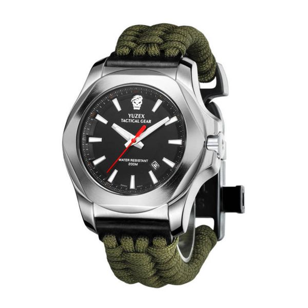 multifunctional tactical watch outdoor hiking whistle flint depth waterproof men's watch, Silver
multifunctional tactical watch outdoor hiking whistle flint depth waterproof men's watch, Silver