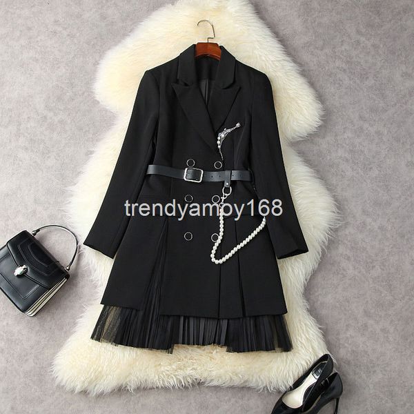 casual dresses autumn women's temperament royal sister style double breasted stitched pleated mesh thin suit dress t12648, Black;gray
casual dresses autumn women's temperament royal sister style double breasted stitched pleated mesh thin suit dress t12648, Black;gray