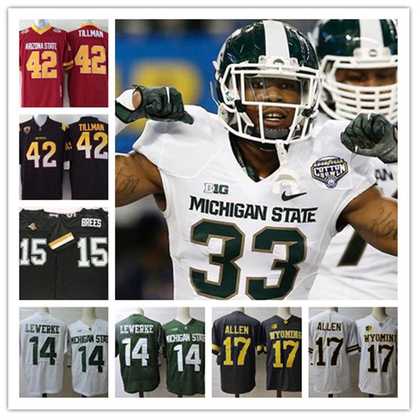 ncaa arizona state sun devils pat 42 tillman darren football jersey michigan state 14 lewerke purdue boilermakers 15 drew brees wyoming 17 a, Black
ncaa arizona state sun devils pat 42 tillman darren football jersey michigan state 14 lewerke purdue boilermakers 15 drew brees wyoming 17 a, Black