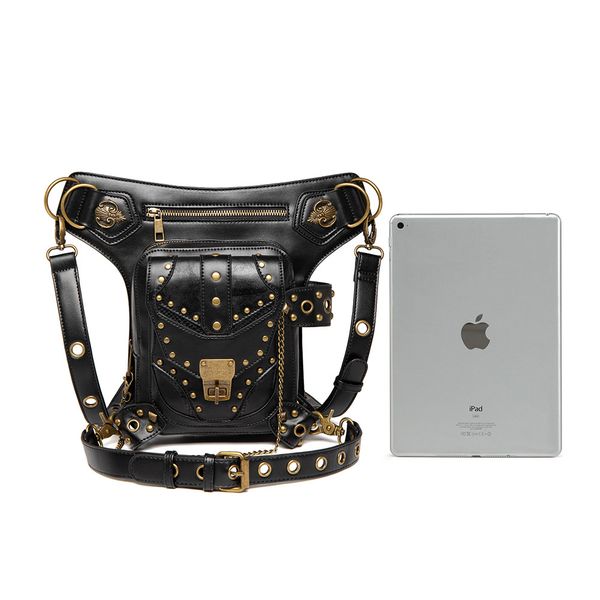 new creative trend travel leisure steampunk retro rivet motorcycle ladies shoulder messenger chain waist bag
new creative trend travel leisure steampunk retro rivet motorcycle ladies shoulder messenger chain waist bag