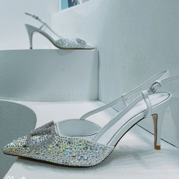 women's pointed toe sandals 2022 new one word buckle patent leather sequins back empty high heels with box, Black
women's pointed toe sandals 2022 new one word buckle patent leather sequins back empty high heels with box, Black
