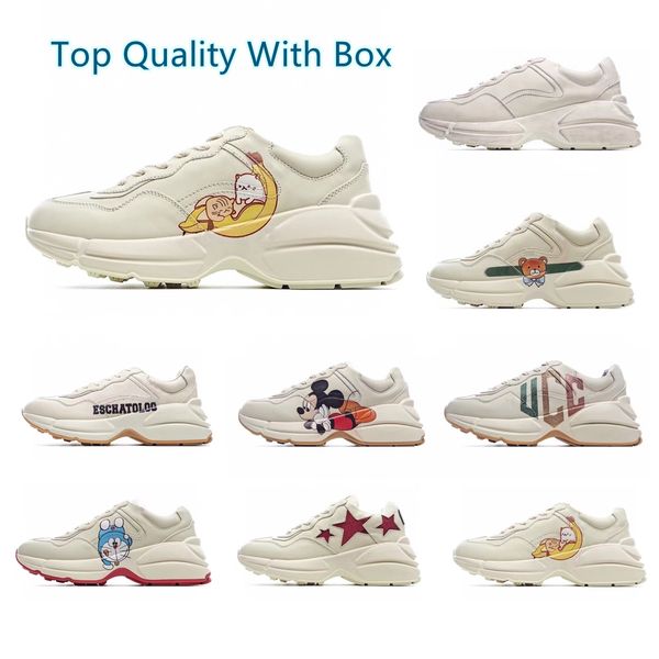 luxury brand designer couple sports shoes rhyton classic thick soled old dad shoe level 5d print graffiti pattern leather men women low cut, Black
luxury brand designer couple sports shoes rhyton classic thick soled old dad shoe level 5d print graffiti pattern leather men women low cut, Black