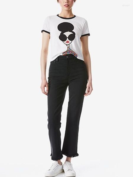 women's t shirts cotton contrast color cartoon character print o-neck short sleeve ladies sweet casual tee 2022, White
women's t shirts cotton contrast color cartoon character print o-neck short sleeve ladies sweet casual tee 2022, White
