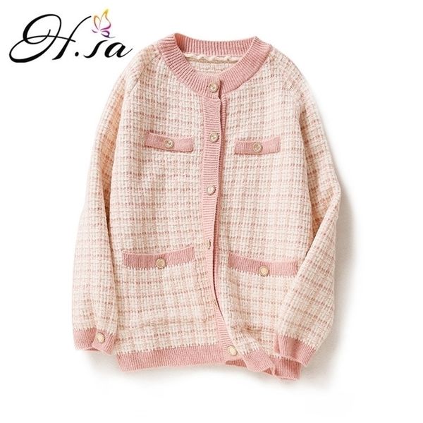 h.sa women elegant sweater cardigans oneck retro vintage knit jackets black white plaid long cardigans loose winter jacket y200720, White;black
h.sa women elegant sweater cardigans oneck retro vintage knit jackets black white plaid long cardigans loose winter jacket y200720, White;black