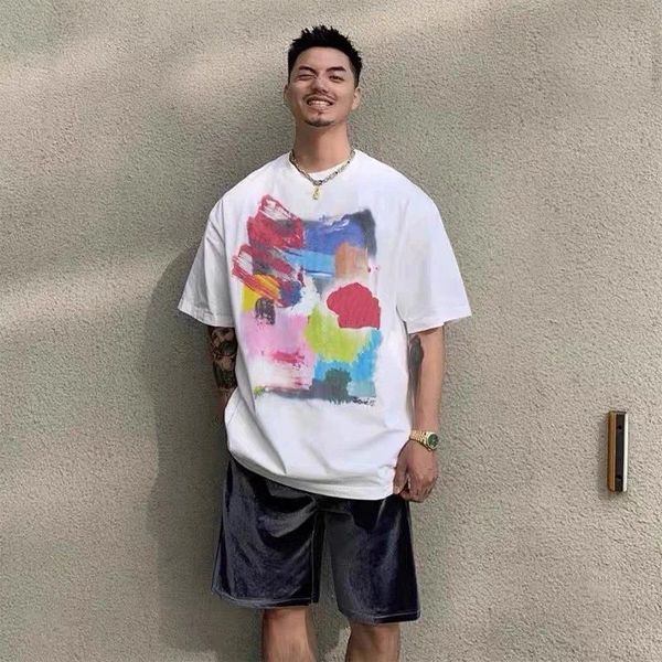 men's and women's t-shirt rainbow alphabet graffiti print retro short sleeve japan print t-shirts, White;black
men's and women's t-shirt rainbow alphabet graffiti print retro short sleeve japan print t-shirts, White;black