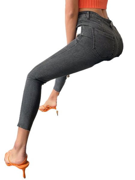 dazy button front zip fly jeans l68c#, Blue