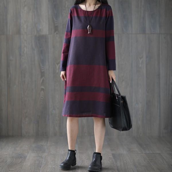 arrival long sleeve loose fashion spring dress linen cotton striped vintage women autumn casual, Black;gray
arrival long sleeve loose fashion spring dress linen cotton striped vintage women autumn casual, Black;gray