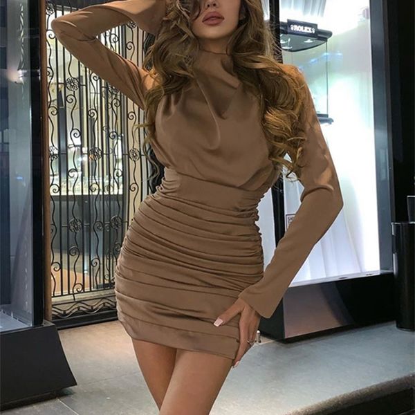 hugcitar long sleeve ruched pure mini dress autumn winter women streetwear party outfits clubwear 220611, Black;gray
hugcitar long sleeve ruched pure mini dress autumn winter women streetwear party outfits clubwear 220611, Black;gray
