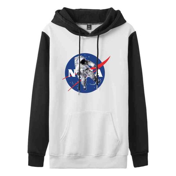 2021 new nasa astronaut series printed contrast fashion casual hooded sweater, Black
2021 new nasa astronaut series printed contrast fashion casual hooded sweater, Black