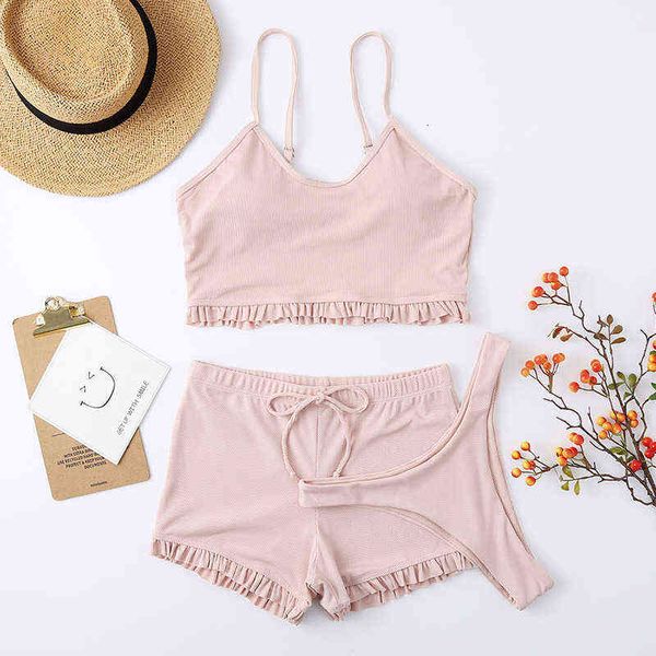 women's split 2022 bikini swimsuit three piece high waist conservative, White;black
women's split 2022 bikini swimsuit three piece high waist conservative, White;black