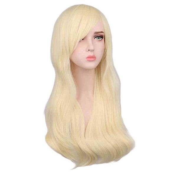 qqxcaiw women long wavy cosplay wig red pink blue sliver grey brown temperature synthetic hair wigs, Golden;white
qqxcaiw women long wavy cosplay wig red pink blue sliver grey brown temperature synthetic hair wigs, Golden;white