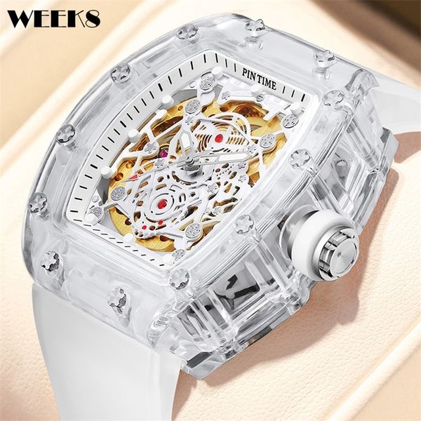 white automatic mechanical watch brand military men hip hop sports mens watches male tonneau clock hombre relogio masculino 220618, Slivery;brown
white automatic mechanical watch brand military men hip hop sports mens watches male tonneau clock hombre relogio masculino 220618, Slivery;brown