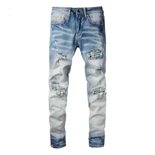 men's jeans 833 high street fashion brand jeans men's style personalized hole patch trend slim pants slwv, Blue
men's jeans 833 high street fashion brand jeans men's style personalized hole patch trend slim pants slwv, Blue