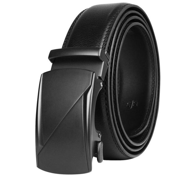 belts drizzte genuine leather belt 47'' 120cm slide buckle ratchet adjustable cut to fit dress casual, Black;brown