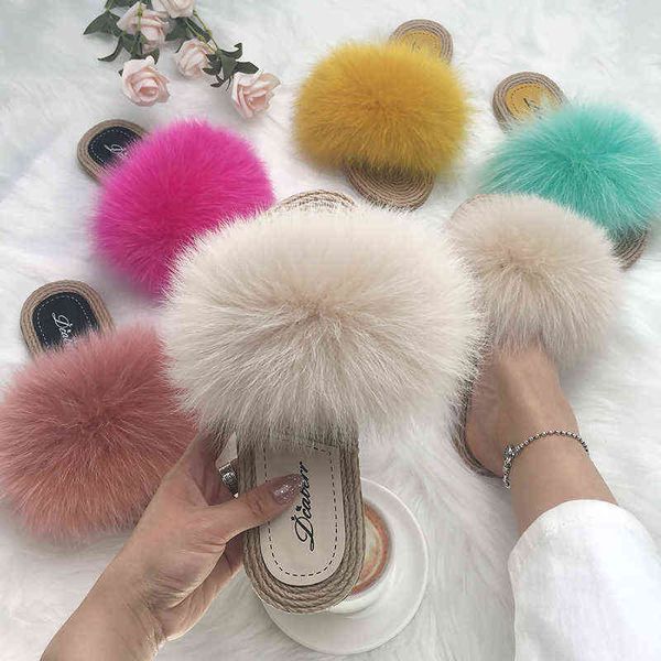 summer real fur slides women furry slippers flat fur slippers for women fox fur slides straw flip flops removerable and washable, Black
summer real fur slides women furry slippers flat fur slippers for women fox fur slides straw flip flops removerable and washable, Black
