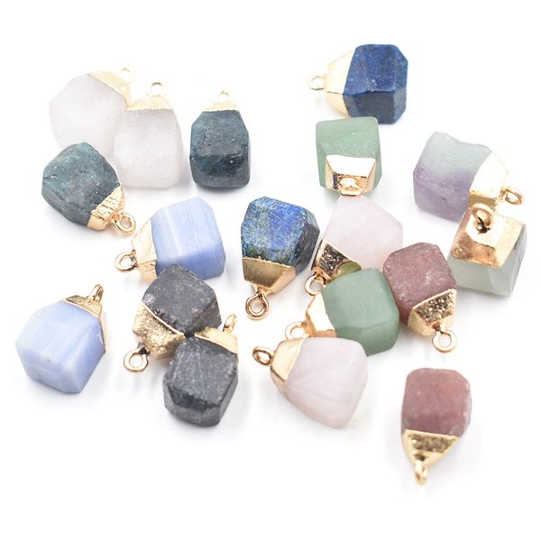 gold side natural crystal 10mm irregular stone pendant charms raw quartz blue pendants for jewelry making, Bronze;silver
gold side natural crystal 10mm irregular stone pendant charms raw quartz blue pendants for jewelry making, Bronze;silver