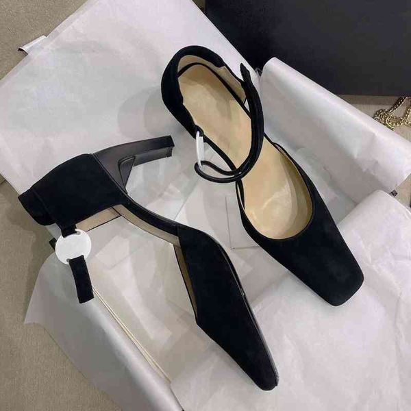 retro suede with sandals women's hook and loop square head high heels summer series, Black
retro suede with sandals women's hook and loop square head high heels summer series, Black