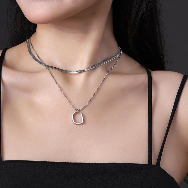 elegant clavicle chain pendant necklaces double laminated necklace real gold electroplated cold weather temperament retro jllsby, Silver
elegant clavicle chain pendant necklaces double laminated necklace real gold electroplated cold weather temperament retro jllsby, Silver