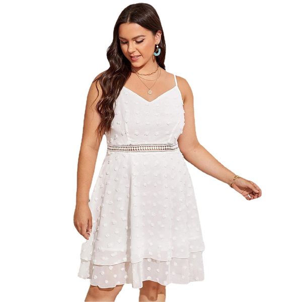 plus size white summer sundress women 2022 fashion high waist dot lace chiffon slim dress backless strap beach dresses, Black
plus size white summer sundress women 2022 fashion high waist dot lace chiffon slim dress backless strap beach dresses, Black