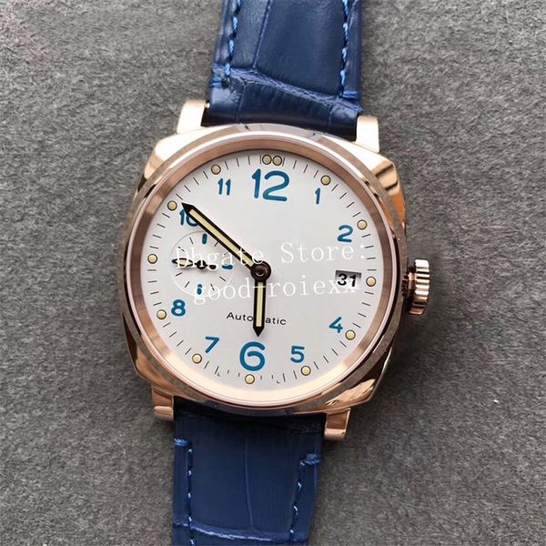 42mm watches men's rose gold watch men vs automatic cal.p.9000 movement dive 756 white dial sport calf leather vsf factory pam auto dat, Slivery;brown
42mm watches men's rose gold watch men vs automatic cal.p.9000 movement dive 756 white dial sport calf leather vsf factory pam auto dat, Slivery;brown