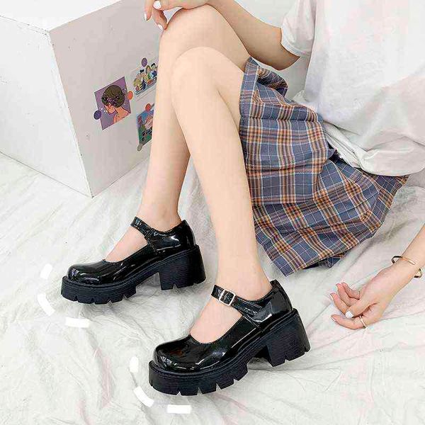 dress shoes leather mary janes buckle belt round nose summer outdoor casual ladies student party zapatos de mujer 220416, Black
dress shoes leather mary janes buckle belt round nose summer outdoor casual ladies student party zapatos de mujer 220416, Black