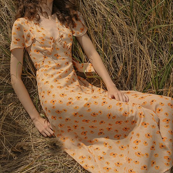 orange flower dresses billowing beach holiday floral summer female chiffon platycodon grandiflorum, Black;gray
orange flower dresses billowing beach holiday floral summer female chiffon platycodon grandiflorum, Black;gray