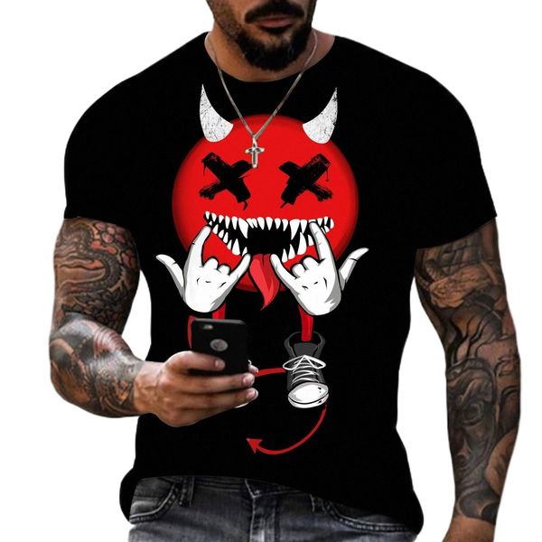 men's 3d printed t shirt funny smiley face hip hop print short-sleeved shirt oversized street sports breathable new tee, White;black
men's 3d printed t shirt funny smiley face hip hop print short-sleeved shirt oversized street sports breathable new tee, White;black