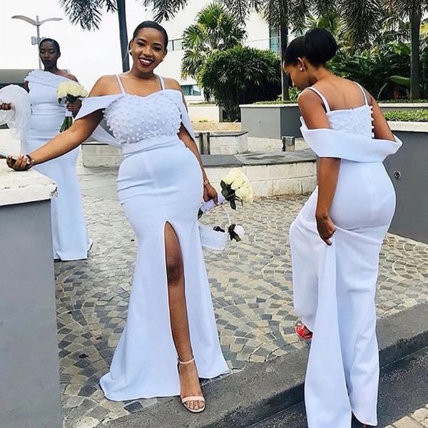 side split bridesmaid dress evening gown formals wear a-line long backless plus size prom gowns, White;pink
side split bridesmaid dress evening gown formals wear a-line long backless plus size prom gowns, White;pink