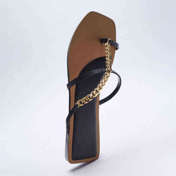 women's shoes in summer 2022 new black square head open toe chain comfortable flat shoes, and wear one-sided sandals outside
women's shoes in summer 2022 new black square head open toe chain comfortable flat shoes, and wear one-sided sandals outside