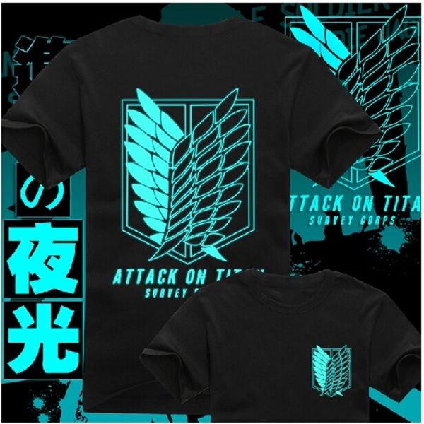 attack on titan cotton t-shirt anime scout regiment short sleeve tees luminous version 220705, White;black
attack on titan cotton t-shirt anime scout regiment short sleeve tees luminous version 220705, White;black