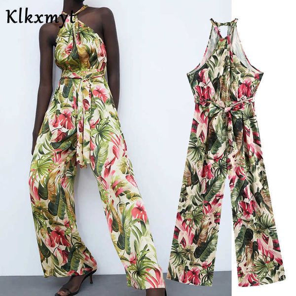 klkxmyt za playsuit women chic fashion floral print jumpsuits vintage sleeveless hanging neck with belt female playsuits 210527, Black;white
klkxmyt za playsuit women chic fashion floral print jumpsuits vintage sleeveless hanging neck with belt female playsuits 210527, Black;white
