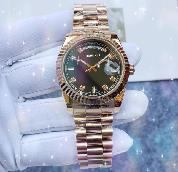 popular rose gold black time week date women watch 36mm mechanical automatic movement 904l stainless steel self-wind hour hand display watch, Slivery;brown 
popular rose gold black time week date women watch 36mm mechanical automatic movement 904l stainless steel self-wind hour hand display watch, Slivery;brown