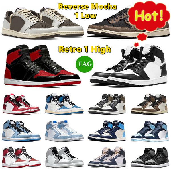 og 1 reverse mocha 1s basketball shoes black white chicago bred patent university blue hype royal dark mocha mens trainer sports shoe
og 1 reverse mocha 1s basketball shoes black white chicago bred patent university blue hype royal dark mocha mens trainer sports shoe