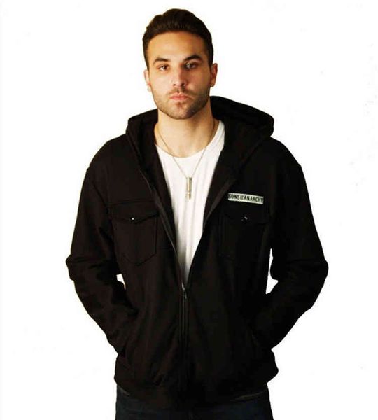 zipper cardigan for men and women, Black