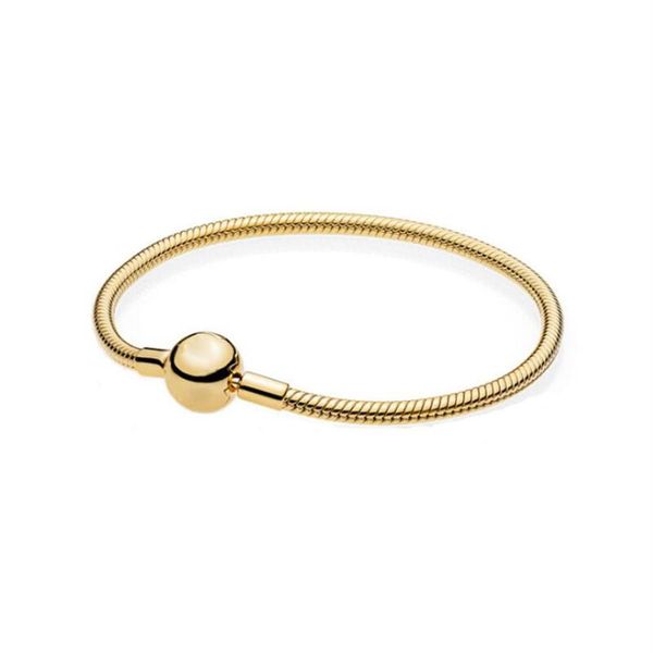 925 silver chain gold bracelet women fit pandora diy charm jewellery bead accessory basic bracelets with origina box202w, Black
925 silver chain gold bracelet women fit pandora diy charm jewellery bead accessory basic bracelets with origina box202w, Black