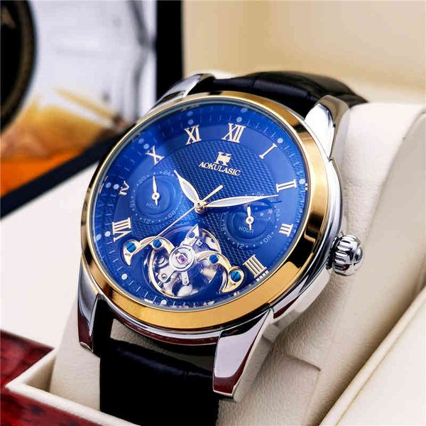aogulas new automatic mechanical watch fashion luminous hollow out multifunctional leisure busins men's watch, Slivery;brown
aogulas new automatic mechanical watch fashion luminous hollow out multifunctional leisure busins men's watch, Slivery;brown