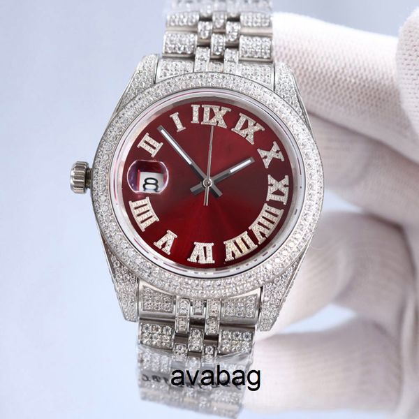 full diamond watch mens automatic mechanical watches 41mm with diamond-studded steel women business wristwatches bracelet montre de luxe gif, Slivery;brown
full diamond watch mens automatic mechanical watches 41mm with diamond-studded steel women business wristwatches bracelet montre de luxe gif, Slivery;brown