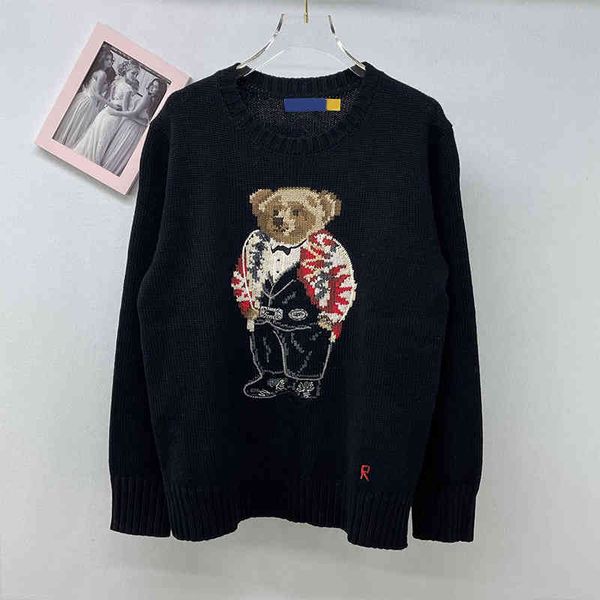women's knits tees autumn and winter wool bear embroidery fashion children's fun cartoon pattern women's knitted top, White
women's knits tees autumn and winter wool bear embroidery fashion children's fun cartoon pattern women's knitted top, White
