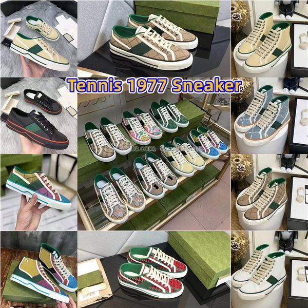 designer casual shoes tennis 1977 mens womens italy canvas luxurys shoe green and red web stripe rubber sole for stretch cotton low platform, Black
designer casual shoes tennis 1977 mens womens italy canvas luxurys shoe green and red web stripe rubber sole for stretch cotton low platform, Black