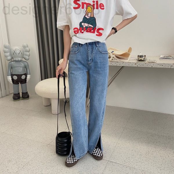 women's jeans designer sp original high waist split jeans women's korean version love label straight tube light color loose pants, Blue
women's jeans designer sp original high waist split jeans women's korean version love label straight tube light color loose pants, Blue