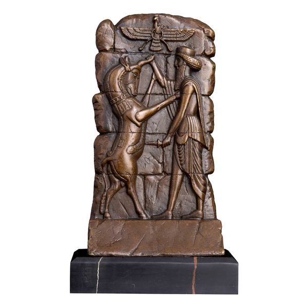 bronze abstract relief sculpture zoroastrianism statue figurine home decor art casting, Silver
bronze abstract relief sculpture zoroastrianism statue figurine home decor art casting, Silver