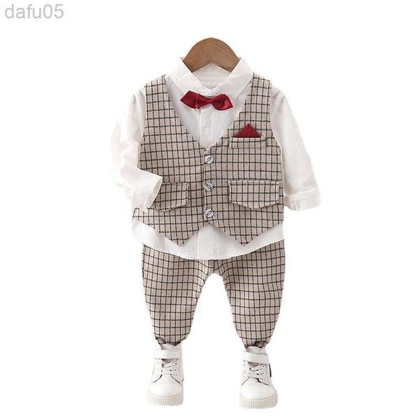 new spring autumn baby boys clothing suit children fashion plaid vest shirt pants 3 pcs/set toddler casual costume kids tracksuits l220808, White
new spring autumn baby boys clothing suit children fashion plaid vest shirt pants 3 pcs/set toddler casual costume kids tracksuits l220808, White