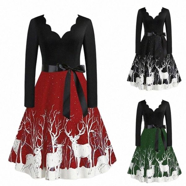 casual dresses ladies dress christmas unique design long sleeve slim wavy v-neck elk print bow prom elegant vestidos de noche m7u5#, Black;gray
casual dresses ladies dress christmas unique design long sleeve slim wavy v-neck elk print bow prom elegant vestidos de noche m7u5#, Black;gray