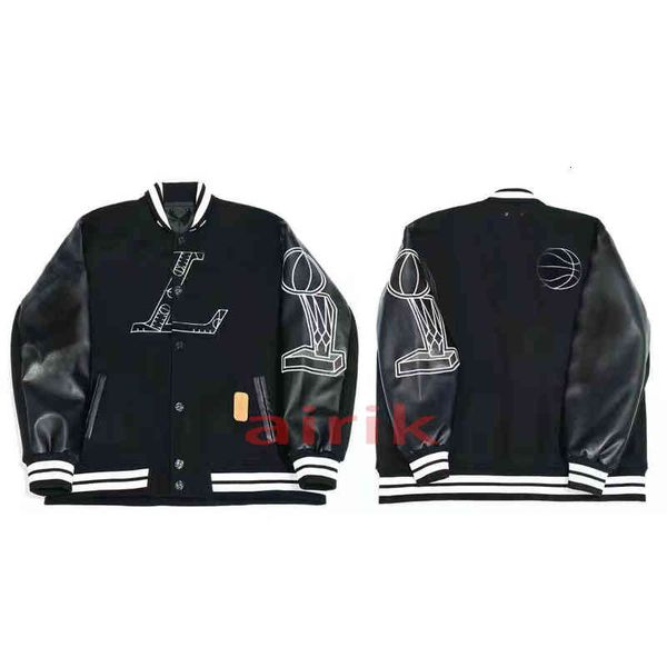 men's jackets exclusive designer jacket version fw leather stitched basketball bomber cus8, Black;brown
men's jackets exclusive designer jacket version fw leather stitched basketball bomber cus8, Black;brown