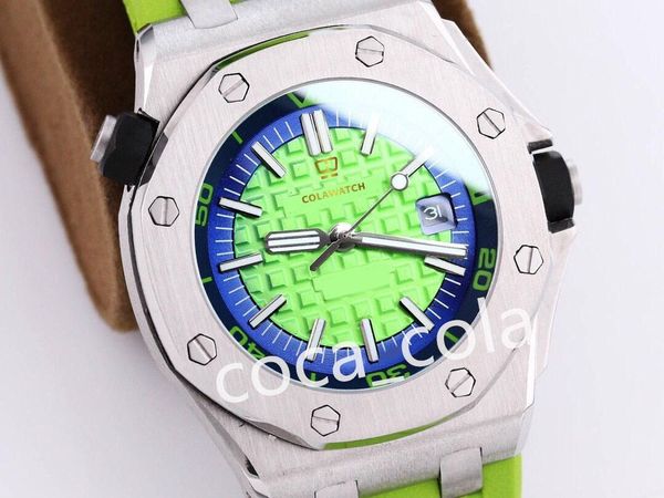 fashion watches watches men wristwatches green dial 42mm 15710 15703 natural rubber strap sapphire cal.3120 mechanical automatic mens watch, Slivery;brown
fashion watches watches men wristwatches green dial 42mm 15710 15703 natural rubber strap sapphire cal.3120 mechanical automatic mens watch, Slivery;brown