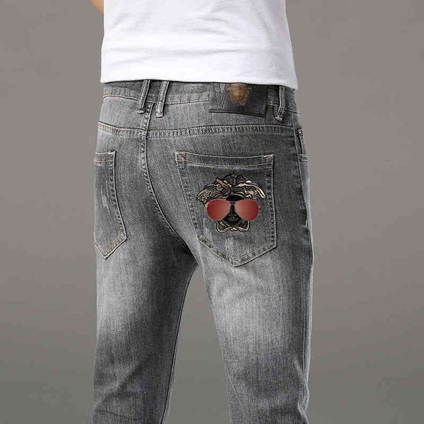 men's jeans spring men's jeans cotton korean version small foot slim fit international brand medusa wgqn, Blue
men's jeans spring men's jeans cotton korean version small foot slim fit international brand medusa wgqn, Blue