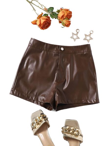 pu leather skinny shorts u0pn#, White;black