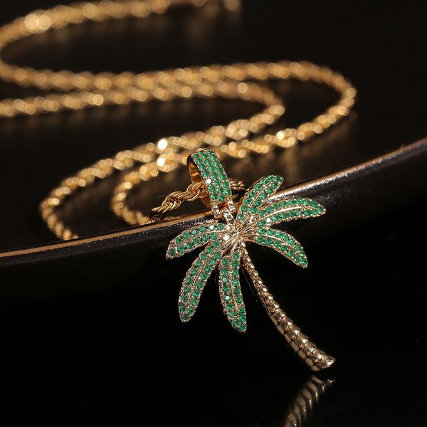 new designed coconut tree pendant necklace luxurious micro inlays diamonds men women hip hop punk necklaces designer jewelry 07, Silver
new designed coconut tree pendant necklace luxurious micro inlays diamonds men women hip hop punk necklaces designer jewelry 07, Silver
