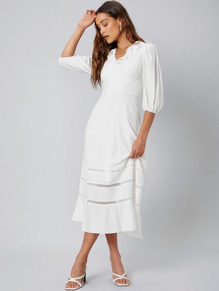 cupro balloon sleeve dress 76gx#, Black;gray