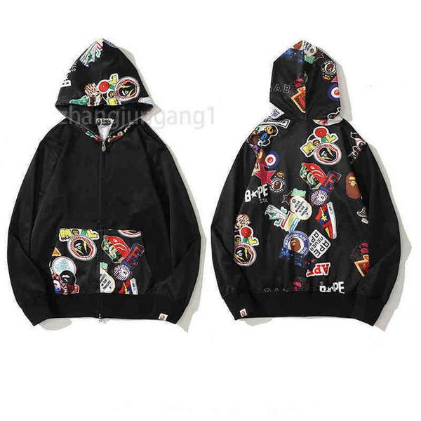22sss designer luxury apes fashion man hip hop shark hoodie autumn and winter printed hooded cardigan zipper sweater jacket tee jacket, Black
22sss designer luxury apes fashion man hip hop shark hoodie autumn and winter printed hooded cardigan zipper sweater jacket tee jacket, Black